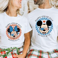 2023 independence day, mickey and minnie 4th of july shirts. 4th of july couples shirt, disney couples shirts, mickey an