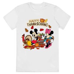 disney mickey and minnie mouse happy thanksgiving shirt
