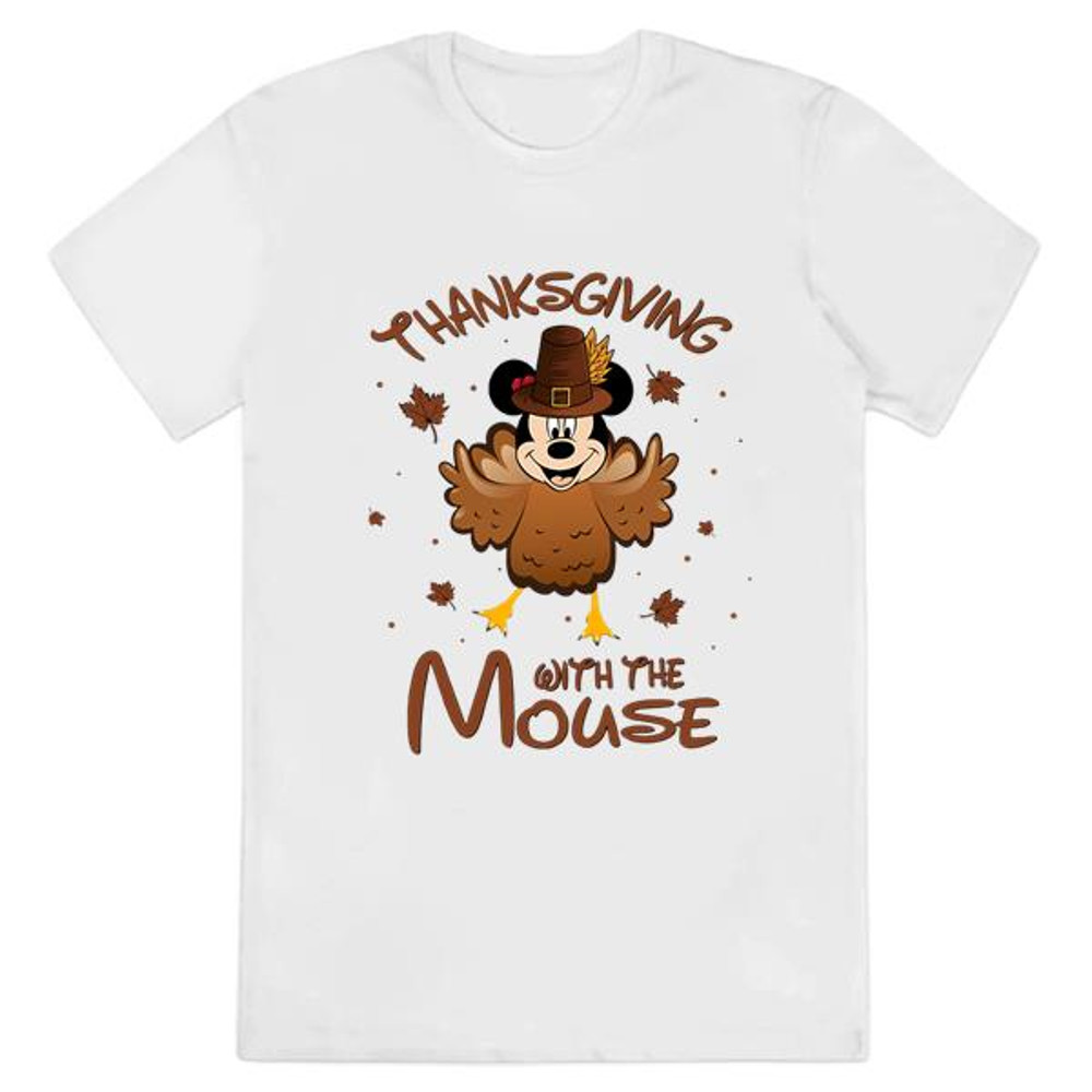 Mickey Thanksgiving With The Mouse Turkey Disney Shirt.jpg