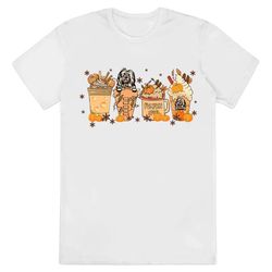 pumpkin latte dog thanksgiving shirt