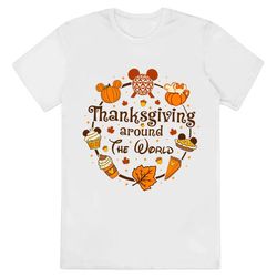thanksgiving around the world shirt, disney thanksgiving shirt