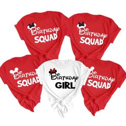 birthday girl shirt, disney birthday squad shirt, matching...