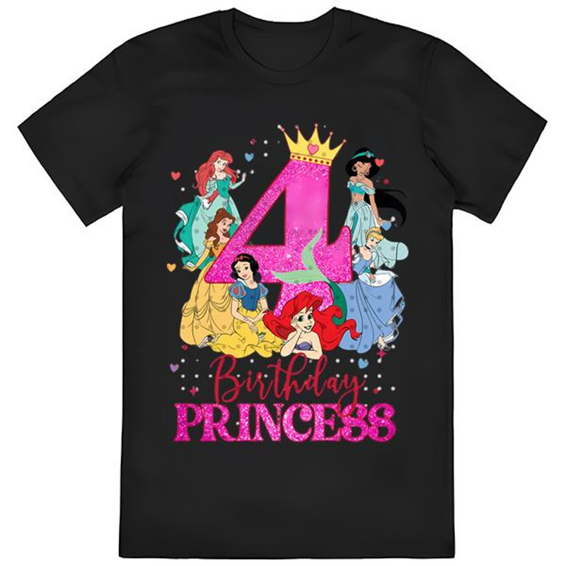 Birthday Princess Shirt, My 4th Birthday Shirt, Custom Disney....jpg