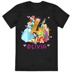 custom disney princess birthday t-shirts, personalized disney...