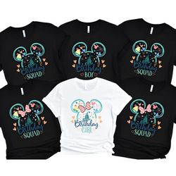 disney birthday shirt, disney birthday girl shirt, birthday squad...