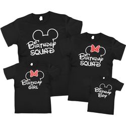 disney birthday squad shirts, birthday squad or birthday girl boy...