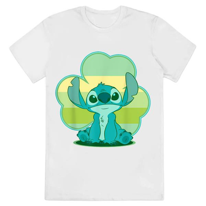 Disney Lilo Stitch St. Patrick’s Day Stitch Clover T-Shirt.jpg
