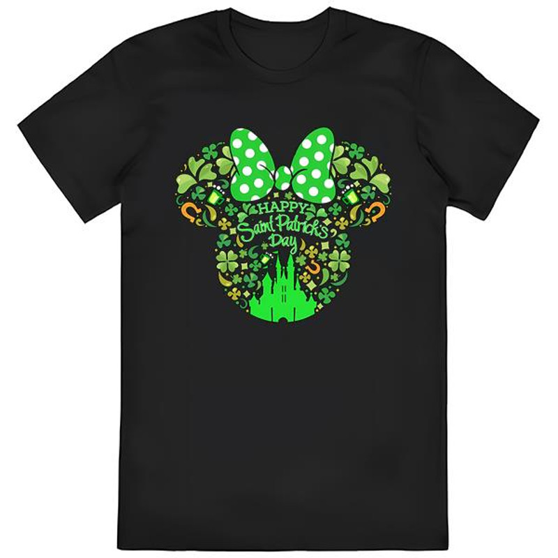 Disney Mickey Minnie Shamrock Clover Disney St Patricks Day T-Shirts.jpg