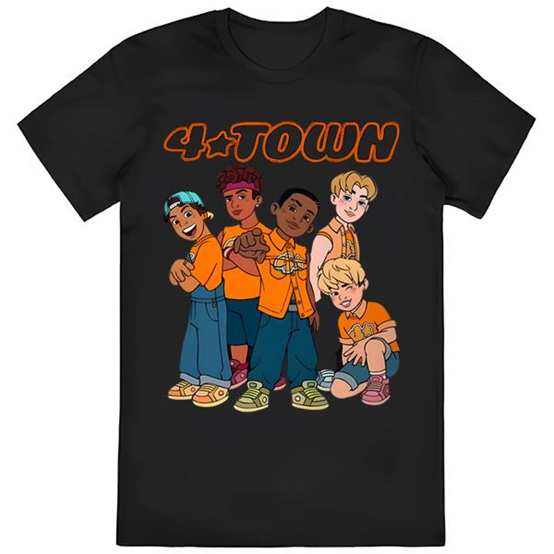 Disney Pixar Turning Red 4-Town Boy Band Girls T-Shirt.jpg