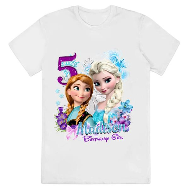 Disney Princess Birthday T-shirt, Elsa Olaf Theme Party, Frozen....jpg