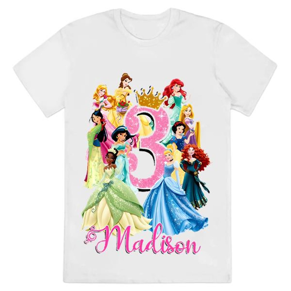 Disney Princess Birthday T-Shirt, Princess Party Shirt, Girls....jpg