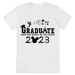 graduate mickey shirt, graduate from the tassel to the castle 2023...