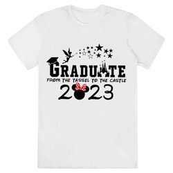 graduate minnie shirt, graduate from the tassel to the castle 2023...