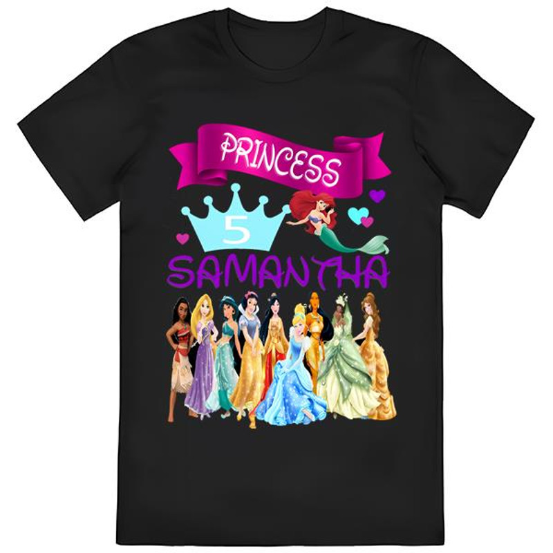 Personalized Disney Birthday Princesses Shirt, Custom Birthday....jpg