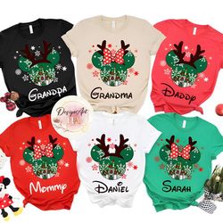 Personalized Mickey Minnie Reindeer Christmas shirt, Disney World...