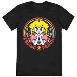 retro disney princess peach shirt, super mario birthday shirt...