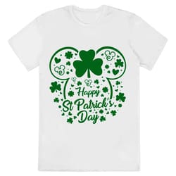 shamrock in mickey ears disney st patricks day t-shirts