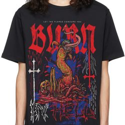 hell burn oversized drop t-shirt