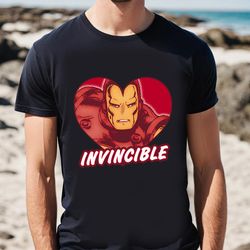marvel iron man invincible heart valentines t-shirt
