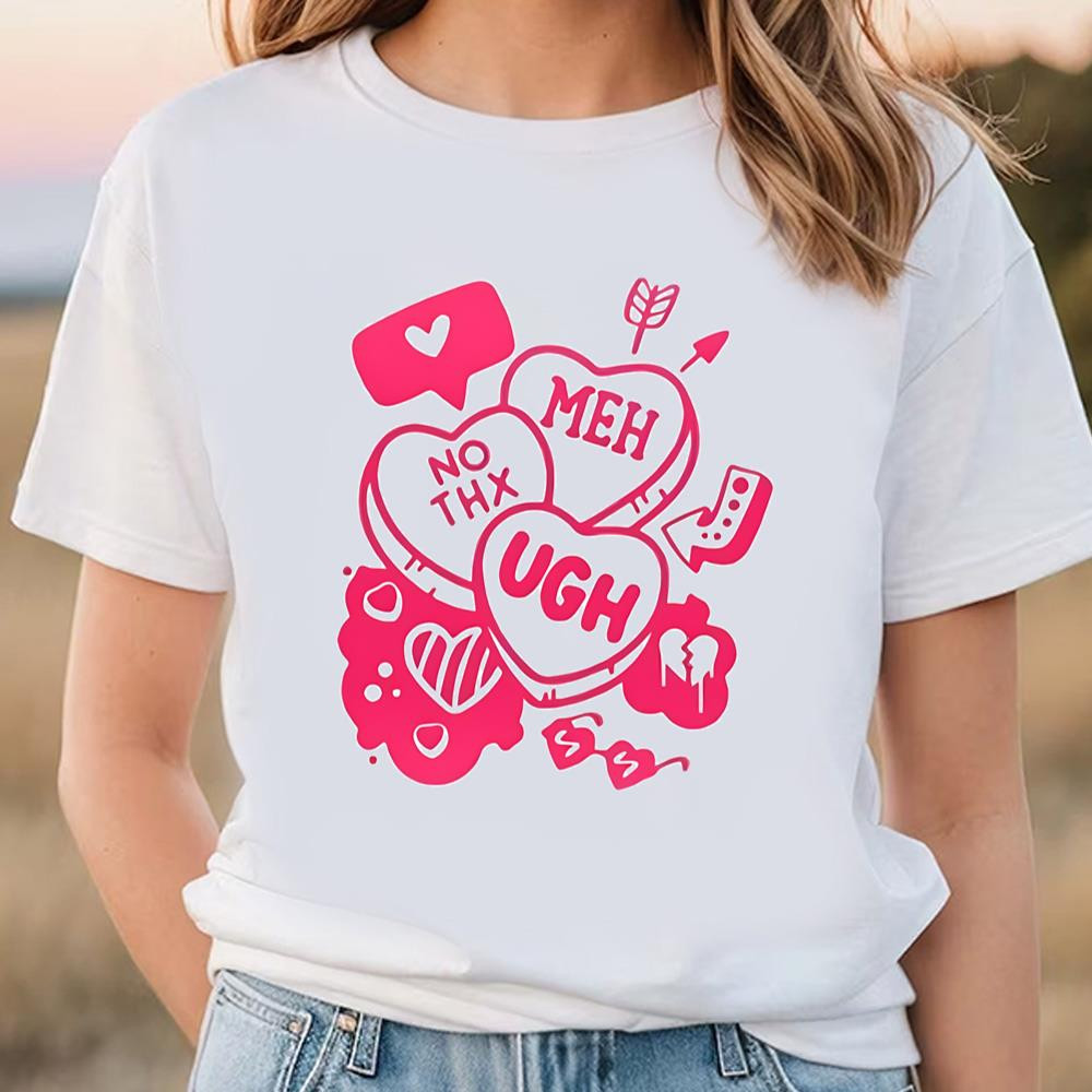 Meh No Thx Ugh Happy Valentine Shirt.jpg
