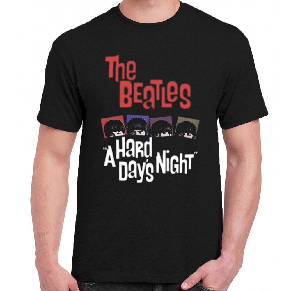 The BEATLES A HARD DAYS NIGHT t-shirt 1964 movie poster inspired.jpg