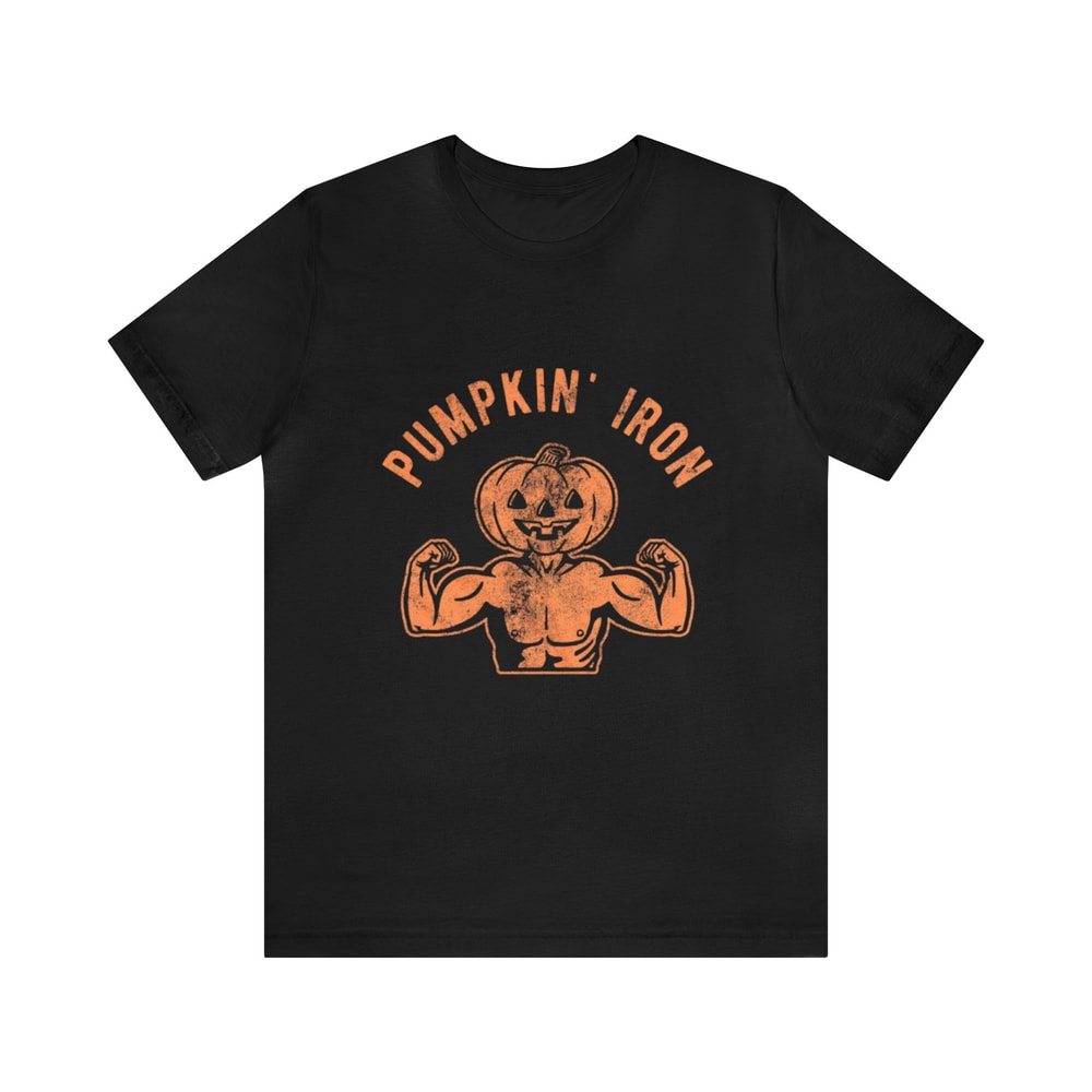 Pumpkin' Iron - Funny Halloween Shirts, Halloween Gifts, Halloween Shirts, Halloween 2023, Funny Pumpkin Shirts, Pumpkin Shirts, Gym Shirts.jpg