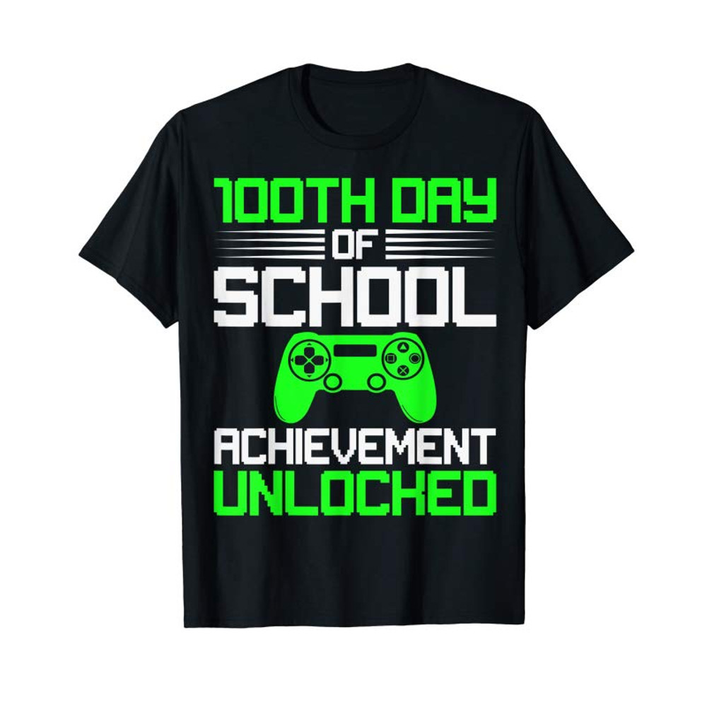 Adorable 100th Day Of School Shirt-Video Gamer Kids 100 Days Gifts T-Shirt - Tees.Design.png