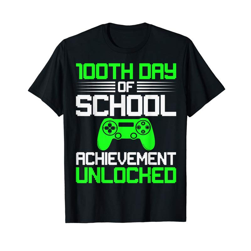 Adorable 100th Day Of School Shirt-Video Gamer Kids 100 Days Gifts T-Shirt - Tees.Design.png
