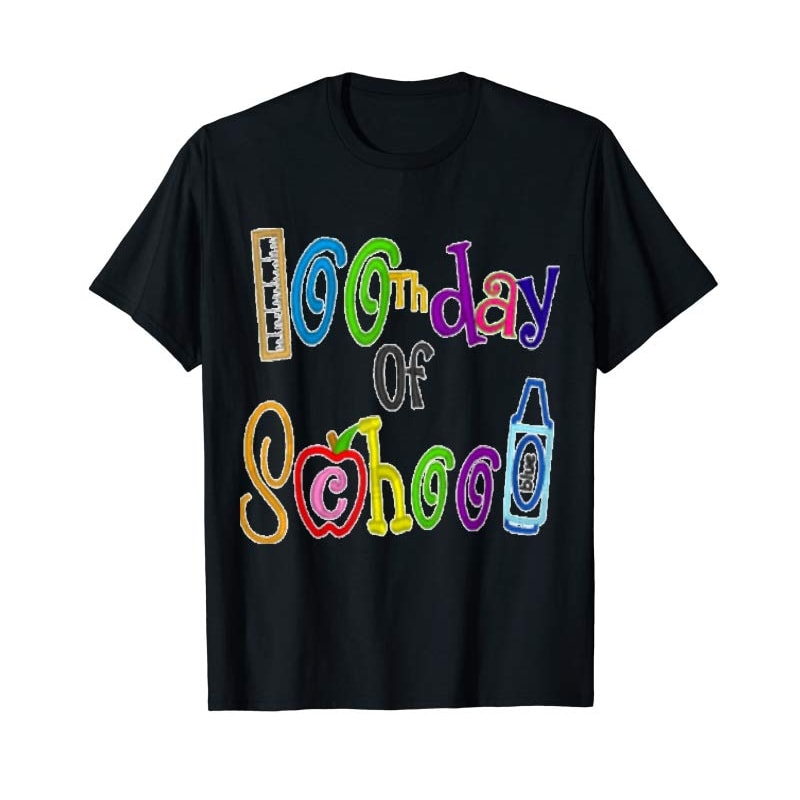 Adorable 100th Day Of School' T-Shirts Students And Teacher Shirt - Tees.Design.png