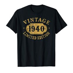 adorable 1940 80 years old 80th birthday gift idea vintage limited t-shirt