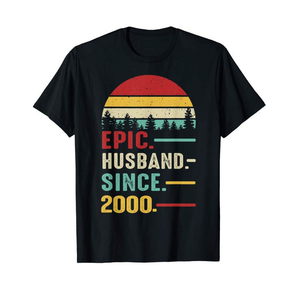 Adorable 20th Wedding Anniversary Gift Ideas Epic Husband Since 2000 T-Shirt - Tees.Design.png