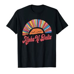 adorable alpha-xi-delta retro sunset face greek sorority gift t-shirt