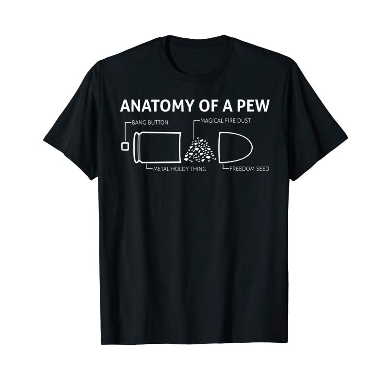 Adorable Anatomy Of A Pew T Shirt Bullet Gun Lovers TShirt - Tees.Design.png