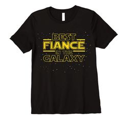 adorable best fiancé galaxy shirt gift for future husband fiancé t-shirt