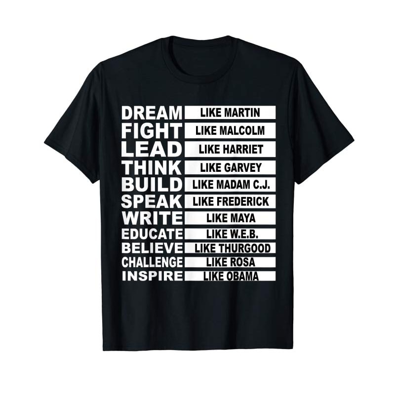 Adorable Black History Month Influential Inspirational Leaders Gift T-Shirt - Tees.Design.png