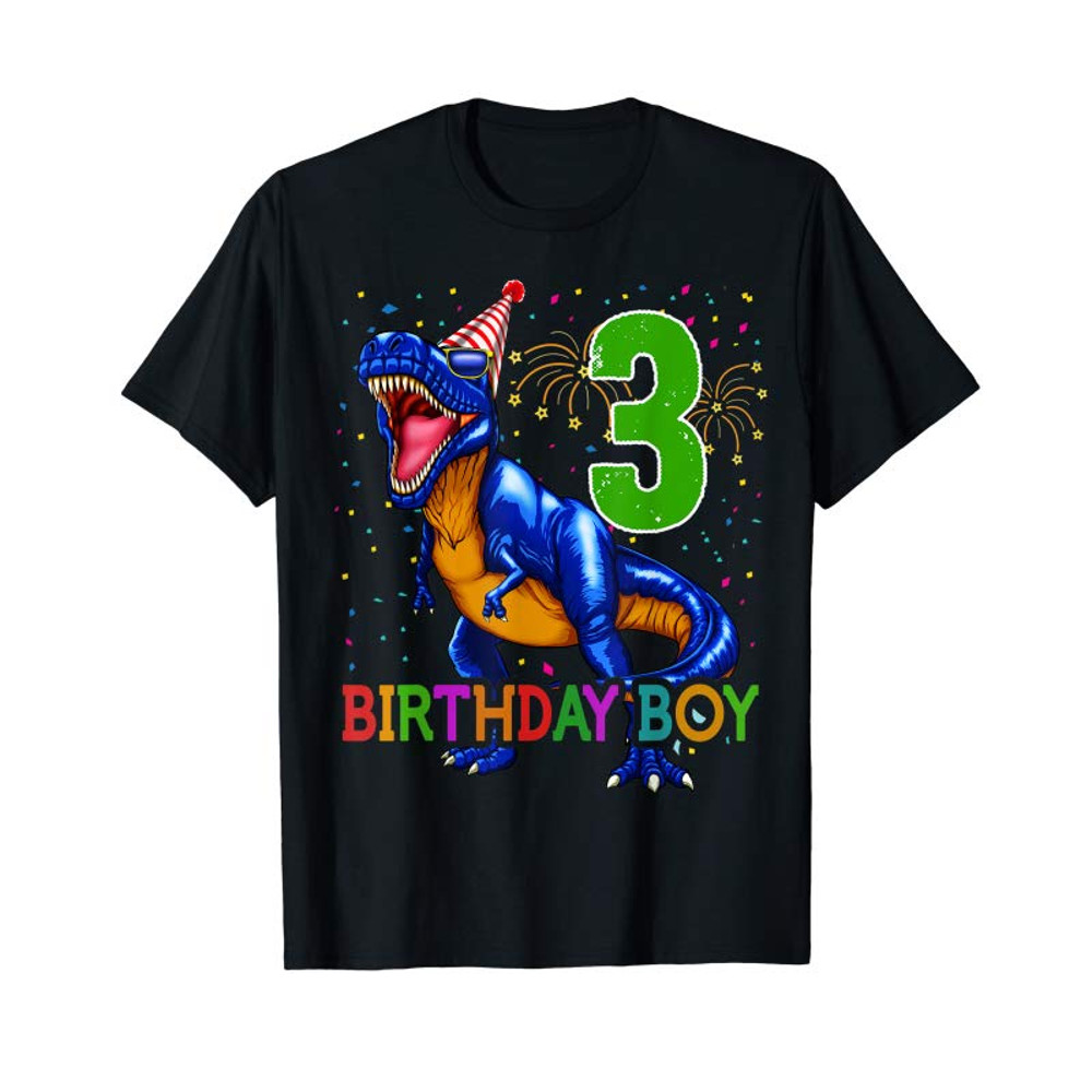 Adorable Boys Rawr I'm 3 3rd Birthday Dinosaur Shirts Dinosaur Gift T-Shirt - Tees.Design.png