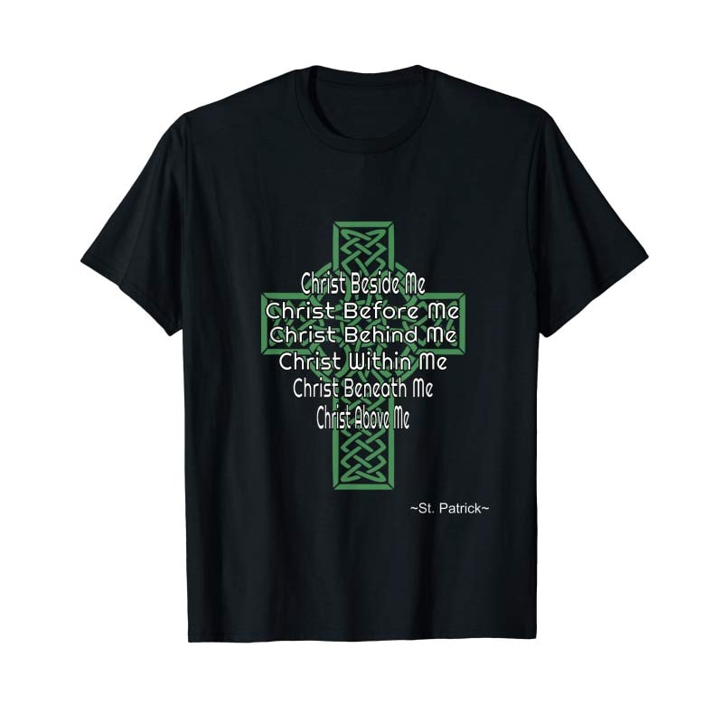 Adorable Celtic Cross Shirt St Patrick's Prayer Christian Gifts T-Shirt - Tees.Design.png