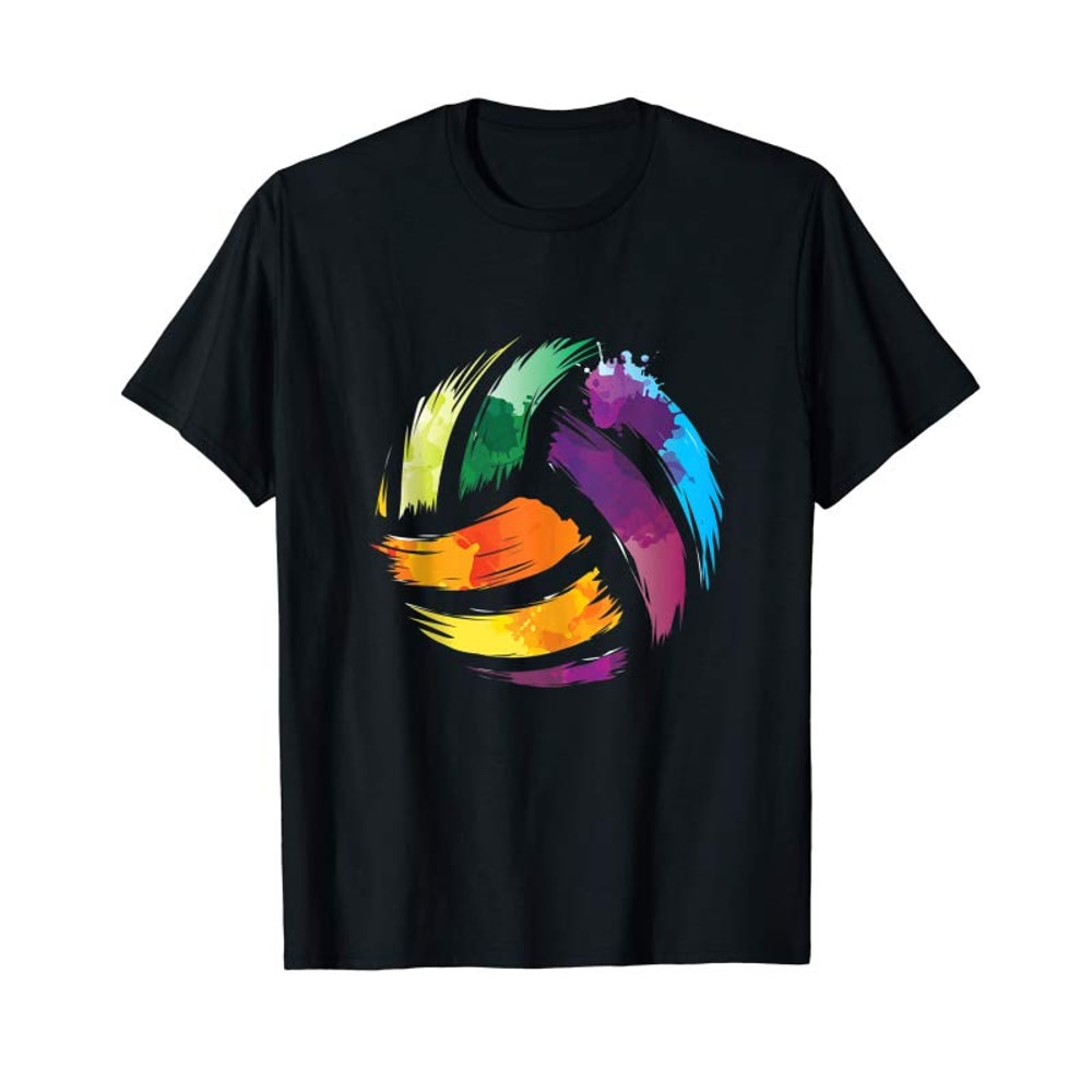 Adorable Colorful Volleyball Art Cute Colorsplash Ball Art Gift Tank Top - Tees.Design.png