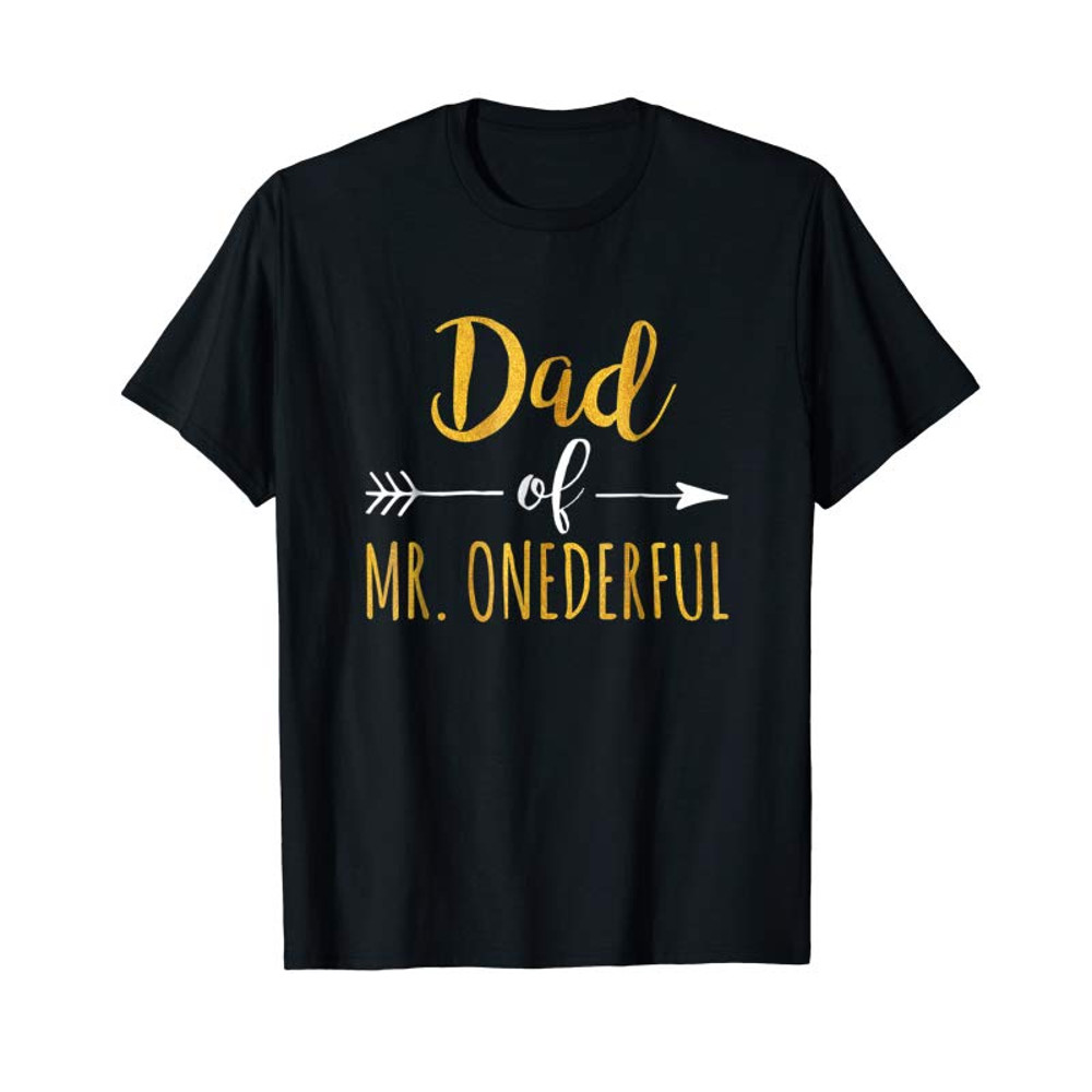 Adorable Dad Of MR Onederful T-Shirt Funny 1st Birthday - Tees.Design.png