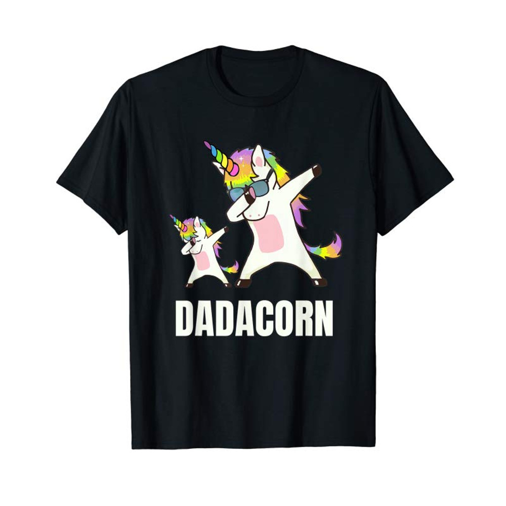 Adorable Dadacorn Dabbing Unicorn Dad And Baby Funny Gift For Papa T-Shirt - Tees.Design.png