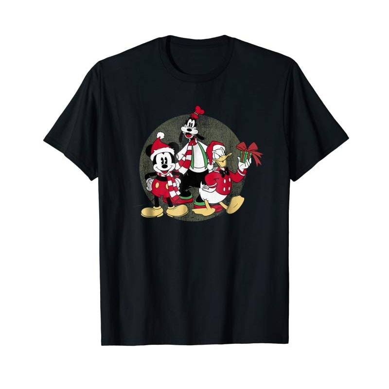 Adorable Disney Christmas Group T-shirt - Tees.Design.png