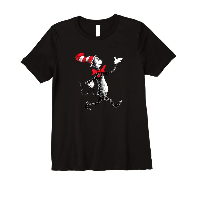 Adorable Dr Seuss Strolling Cat T-shirt - Tees.Design.png
