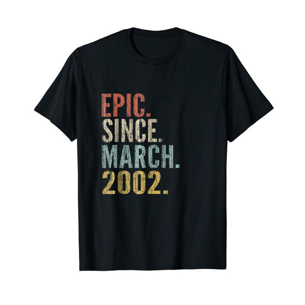 Adorable Epic Since March 2002 TShirt Vintage Retro 17th Birthday - Tees.Design.png