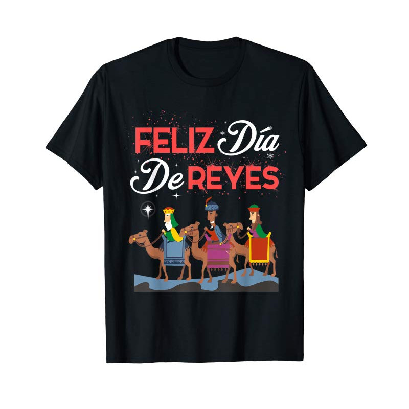 Adorable Feliz Dia De Reyes Happy Three Kings Day Epiphany Day T-Shirt - Tees.Design.png