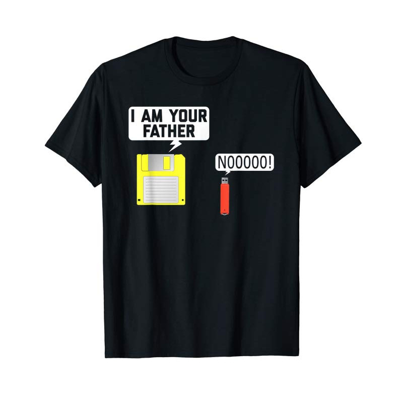 Adorable Floppy Disk USB Flash Drive Nerdy Father Computer Geek Tee - Tees.Design.png