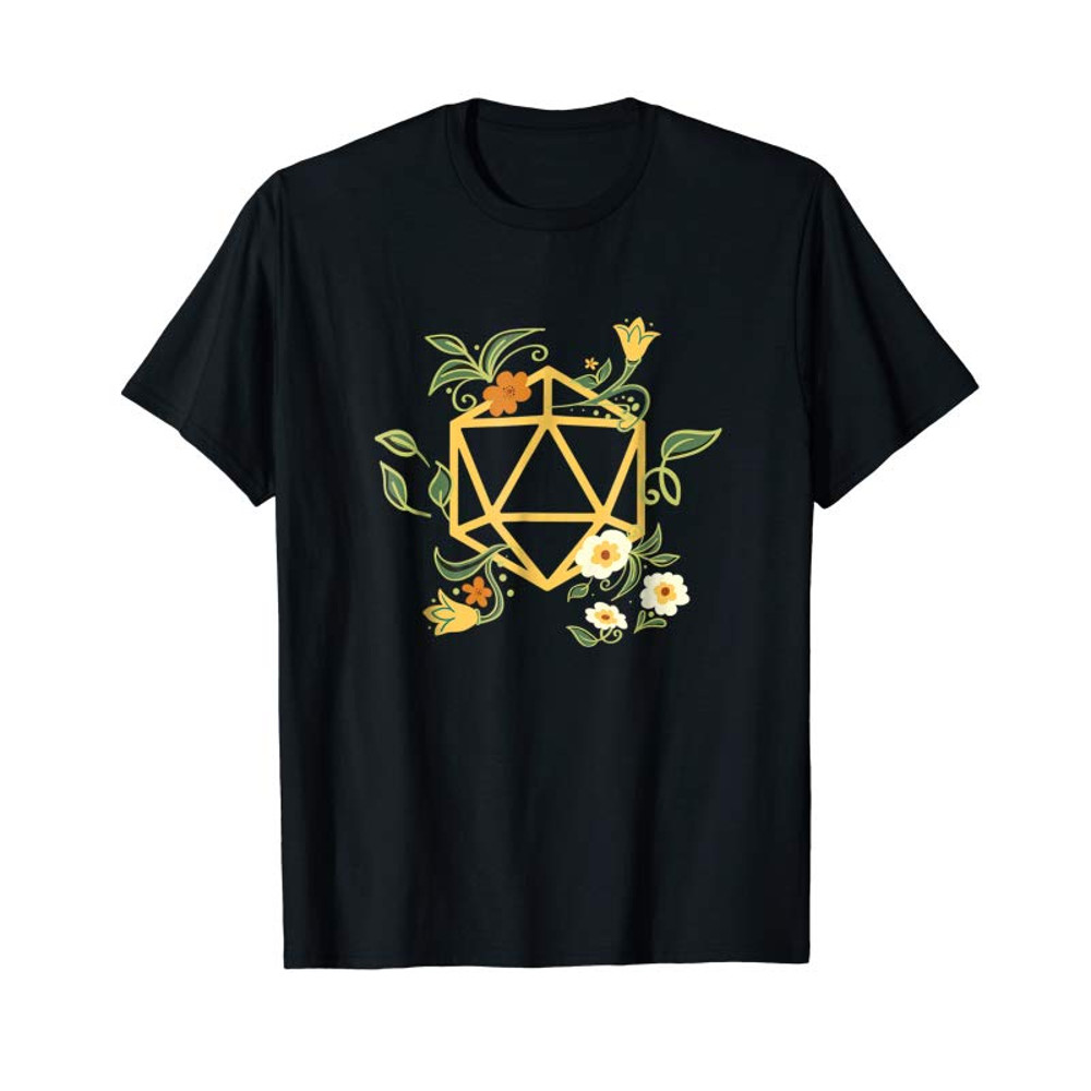 Adorable Geeky Polyhedral D20 Dice Set Plant Nerdy T-Shirt - Tees.Design.png