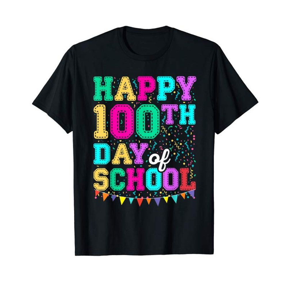 Adorable Happy 100th Day Of School Shirt For Teacher Or Kid Gift T-Shirt - Tees.Design.png