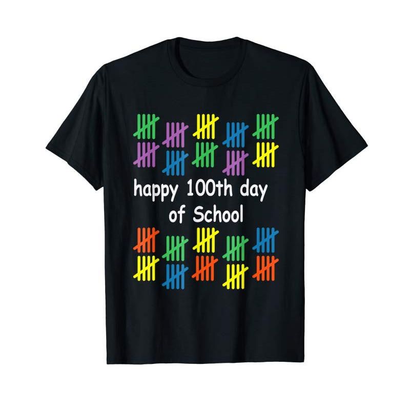 Adorable Happy 100Th Day Of School Tshirt Teacher School Kids 100 Day T-Shirt - Tees.Design.png