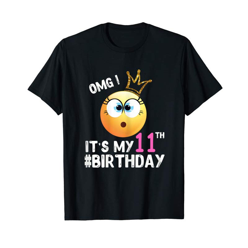 Adorable Happy Birthday Shirt Girls 11th Party 11 Years Old Bday T-Shirt - Tees.Design.png