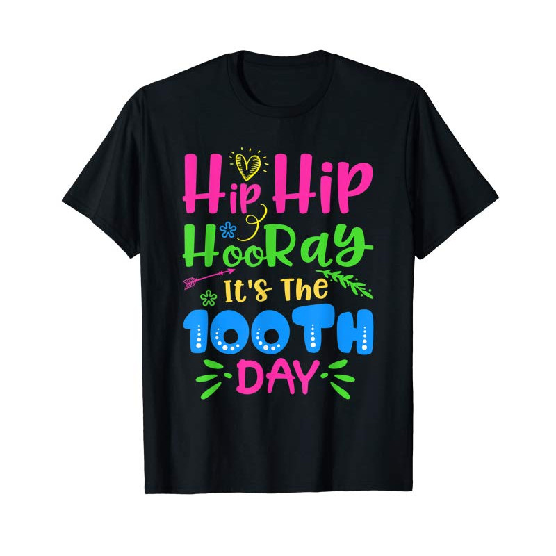 Adorable Hip Hooray It's 100th Day Of School T-Shirt - Tees.Design.png